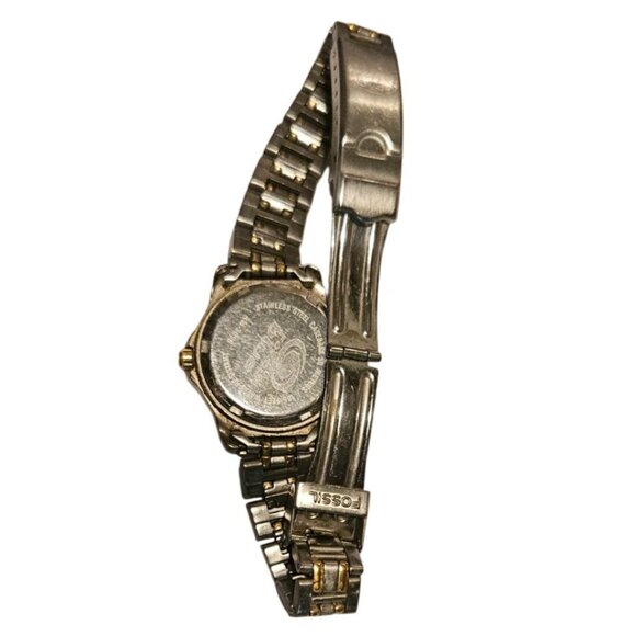 Fossil Watch AM-3098 Womens Two-Tone Stainless-Steel Analog Quartz Needs Battery - Picture 6 of 11